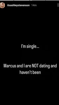 Ashley Stevenson put an end to the dating rumor with Marcus Jordan
